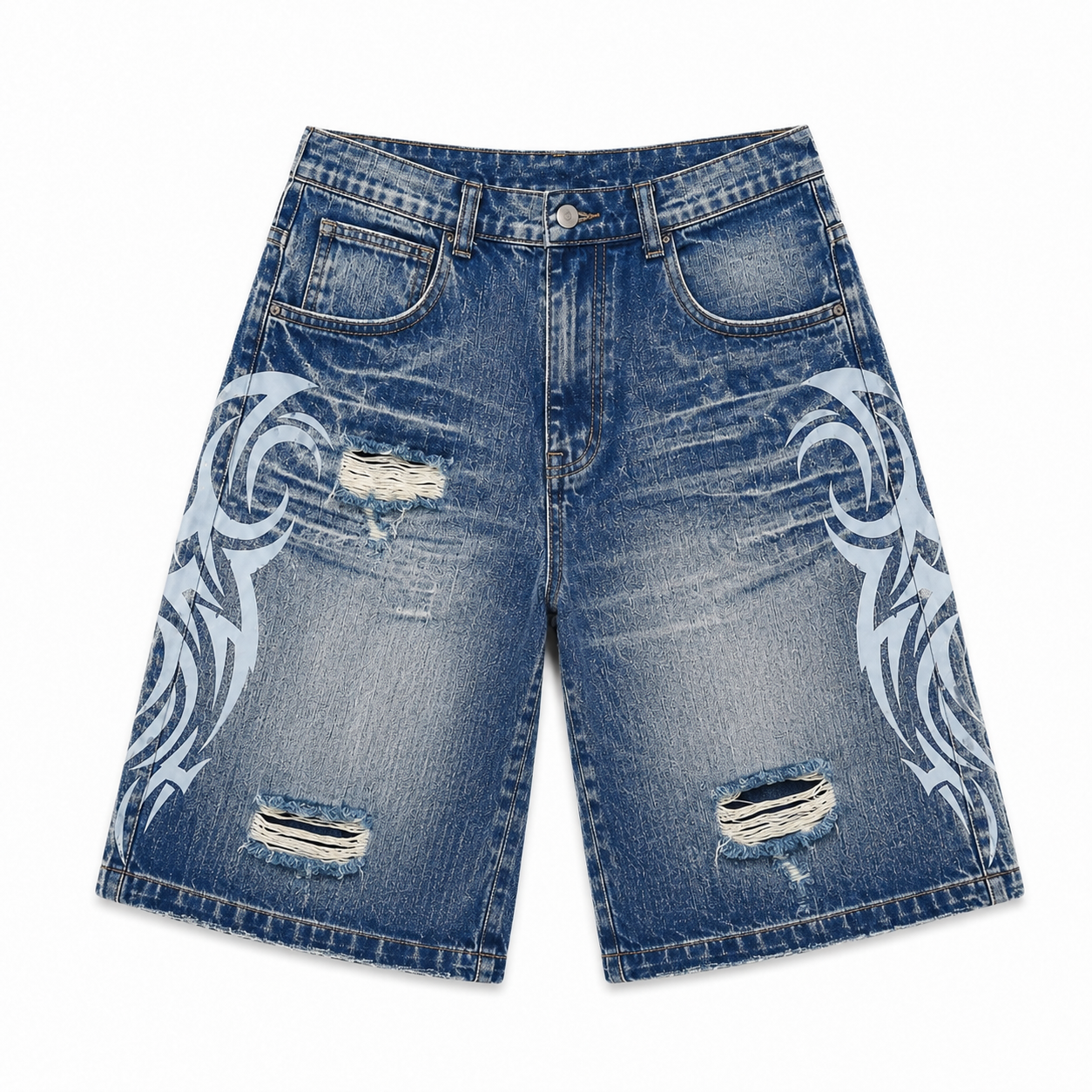 Tribal Denim Shorts