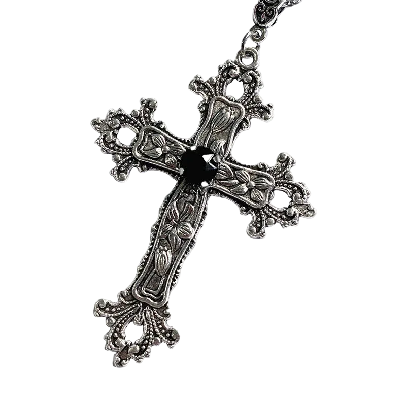 Crimson Cross Necklace