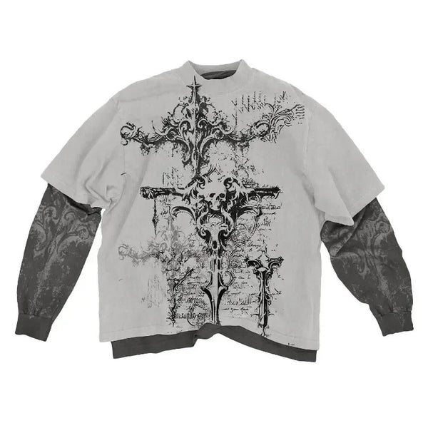 Fallen Cross Layered Long Sleeve