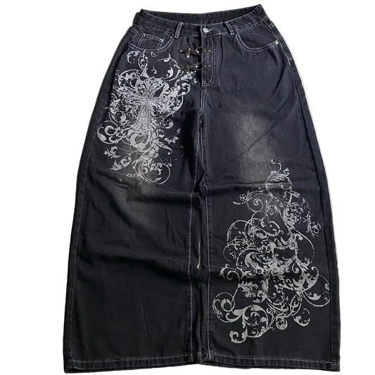 Gothic Scroll Jeans