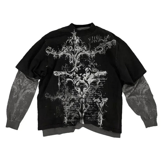 Fallen Cross Layered Long Sleeve