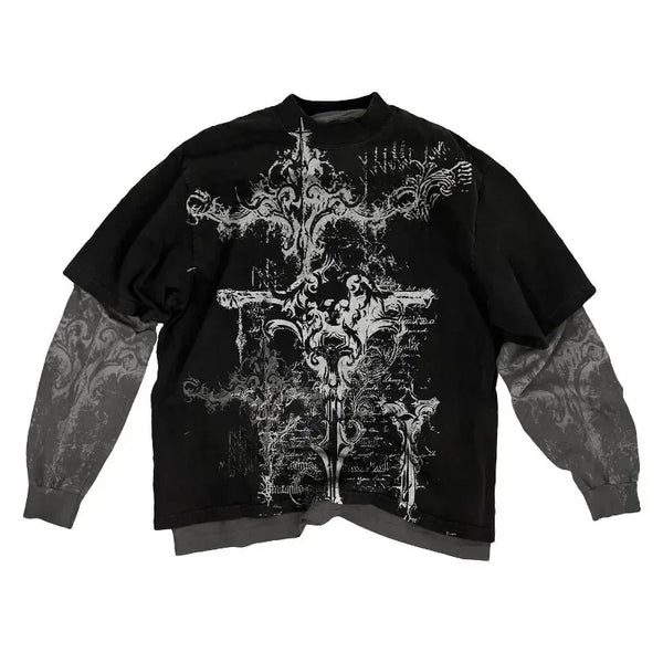 Fallen Cross Layered Long Sleeve