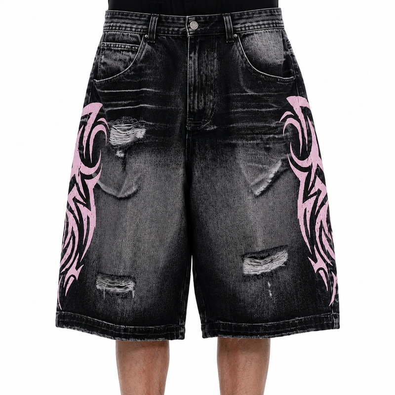 Pink Tribal Baggy Shorts